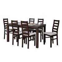 Zestaw stół prostokątny rozkładany z 6 krzesłami Alicia