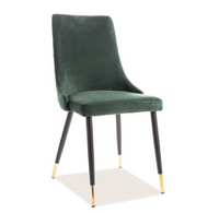 Krzesło zielone tapicerowane nowoczesne do jadalni Piano Velvet