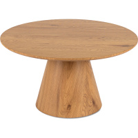 Stolik kawowy okrągły na jednej nodze do salonu dąb naturalny Carly Max 80 cm