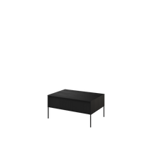 Stolik kawowy prostokątny z półką Trend czarny