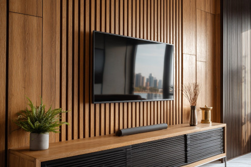 Pomysły na ścianę TV – zabudowa, kolory, dodatki