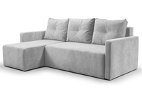 Narożnik nowoczesny szary do małego salonu rozkładany Bert