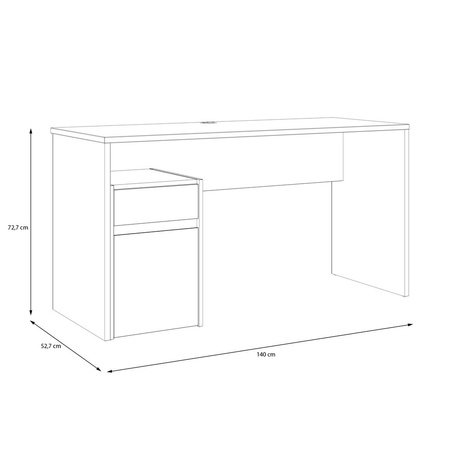 Biurko białe z dostawką  L/P do pokoju młodzieżowego 140cm