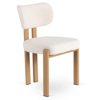 Krzesło tapicerowane do jadalni dąb/kremowe Grenada