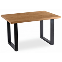 Stół rozkładany prostokątny do jadalni Tomas Dąb Złoty/Czarny