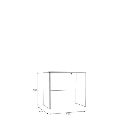 Biurko komputerowe proste dąb sonoma 80 cm 