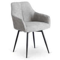 Krzesło tapicerowane do jadalni szare Palma