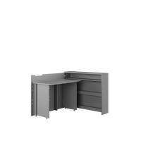 Biurko szare rozkładane lewe Work Concept