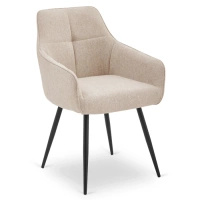 Krzesło beżowe tapicerowane do jadalni Palma