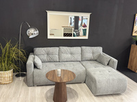 Narożnik nowoczesny rozkładany do małego salonu i pojemnikiem na pościel Amaro Bis