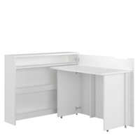 Biurko rozkładane prawe Work Concept biały połysk