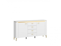 Komoda pojemna do przechowywania w stylu glamour na złotych nóżkach